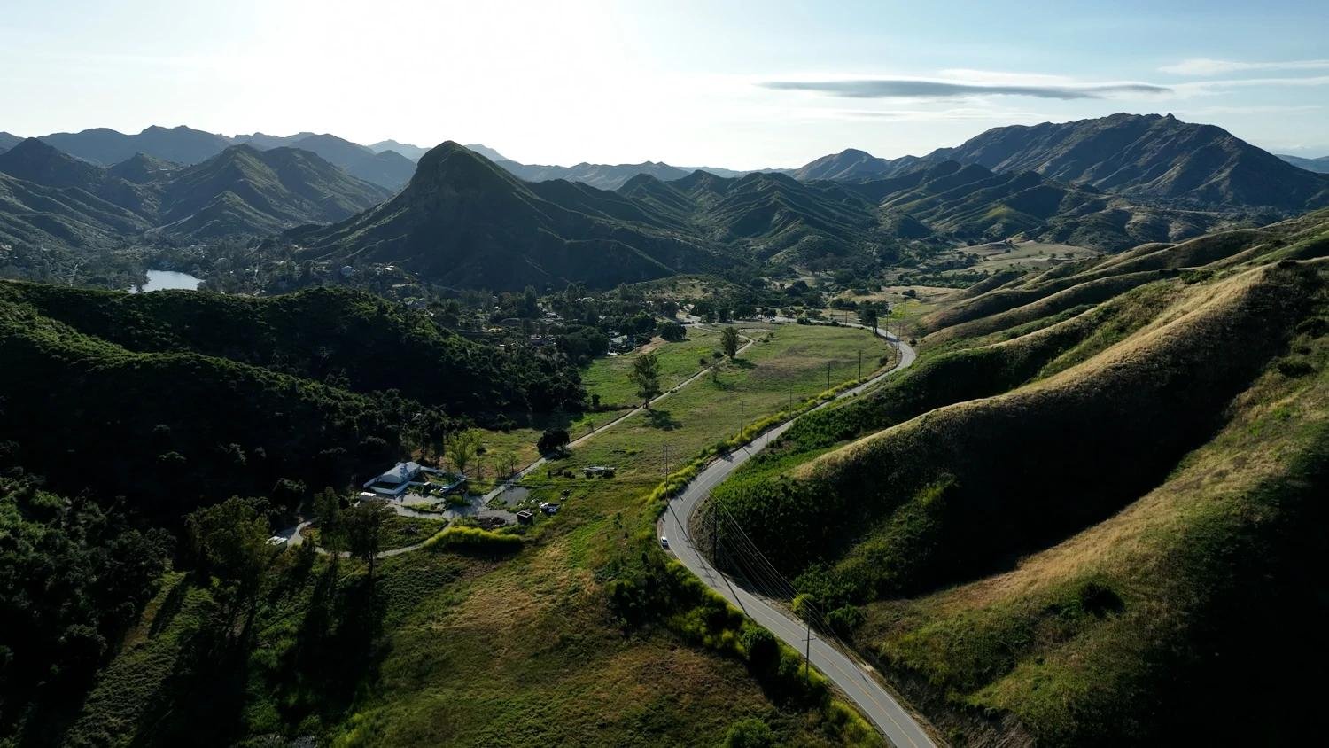Santa Monica Mountains and canyon scenery near Agoura Hills