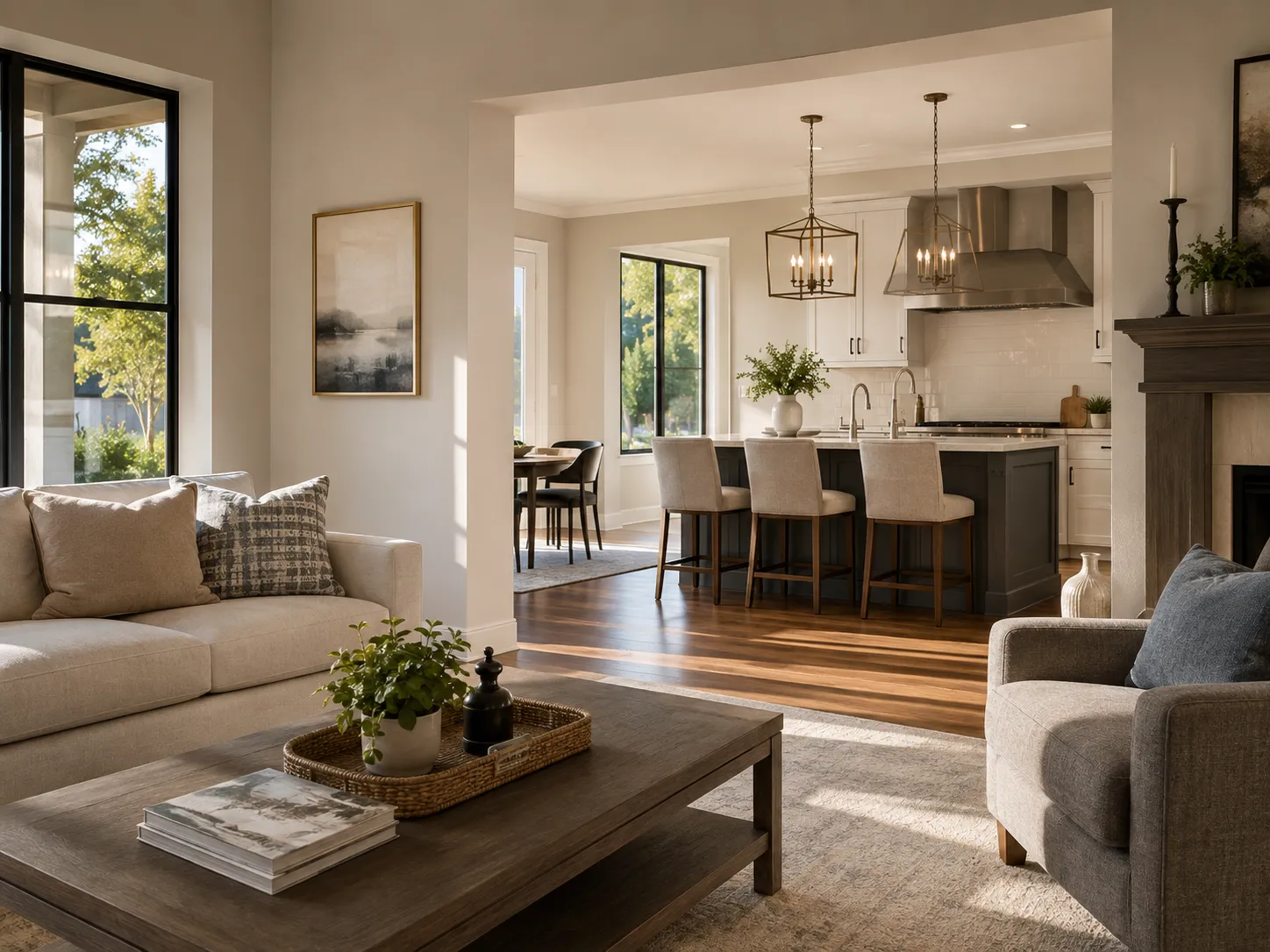 Bright Modern Open-Plan Interior