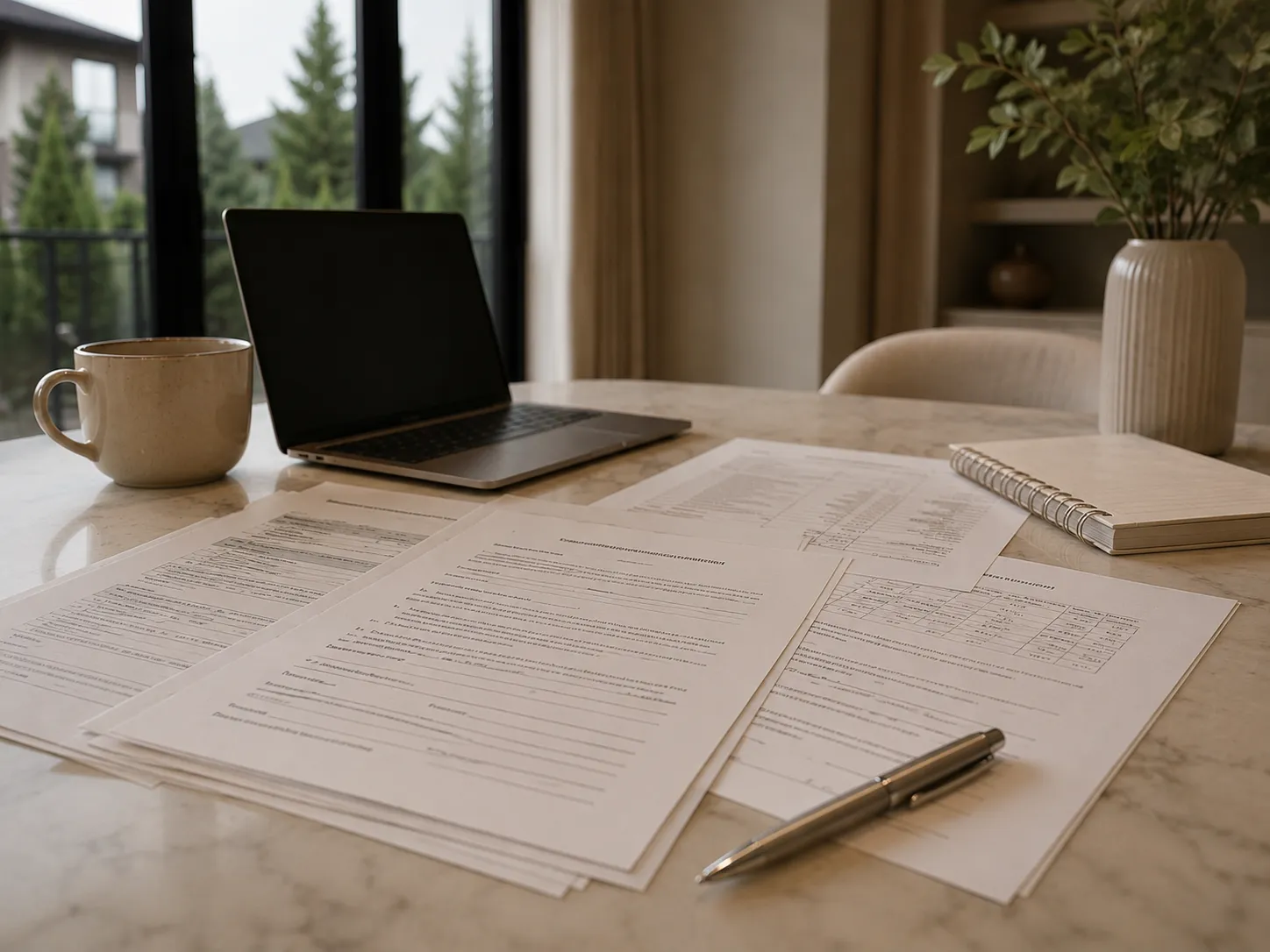 Modern Home Office Paperwork Setup