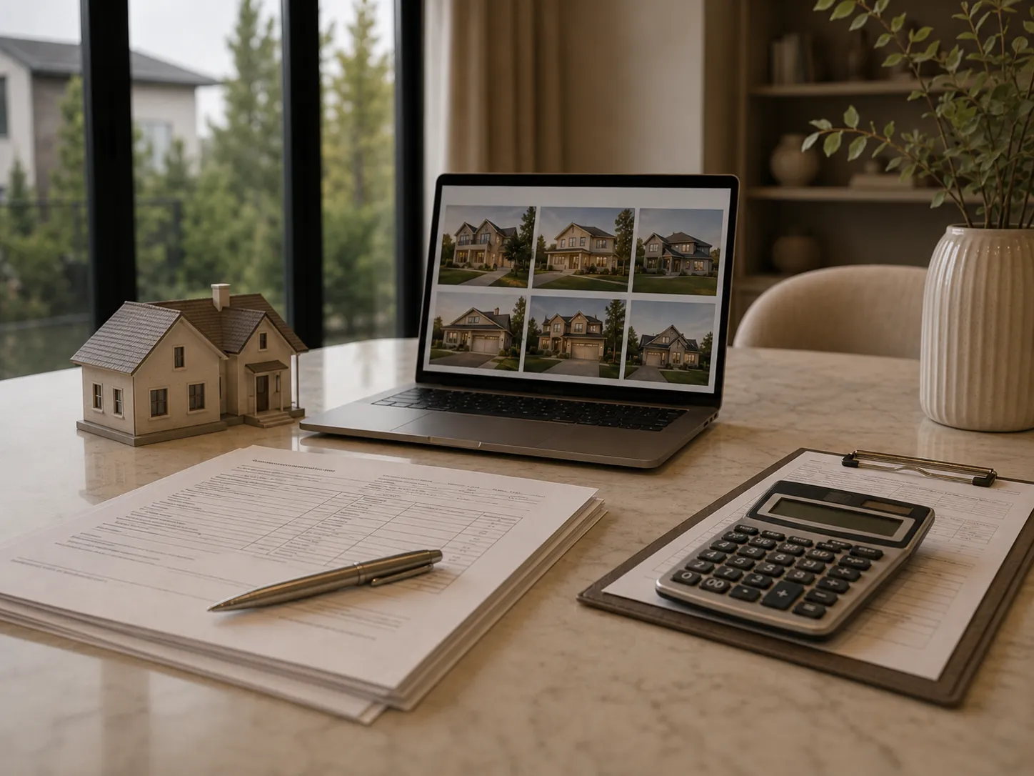 Real Estate Workspace by the Window