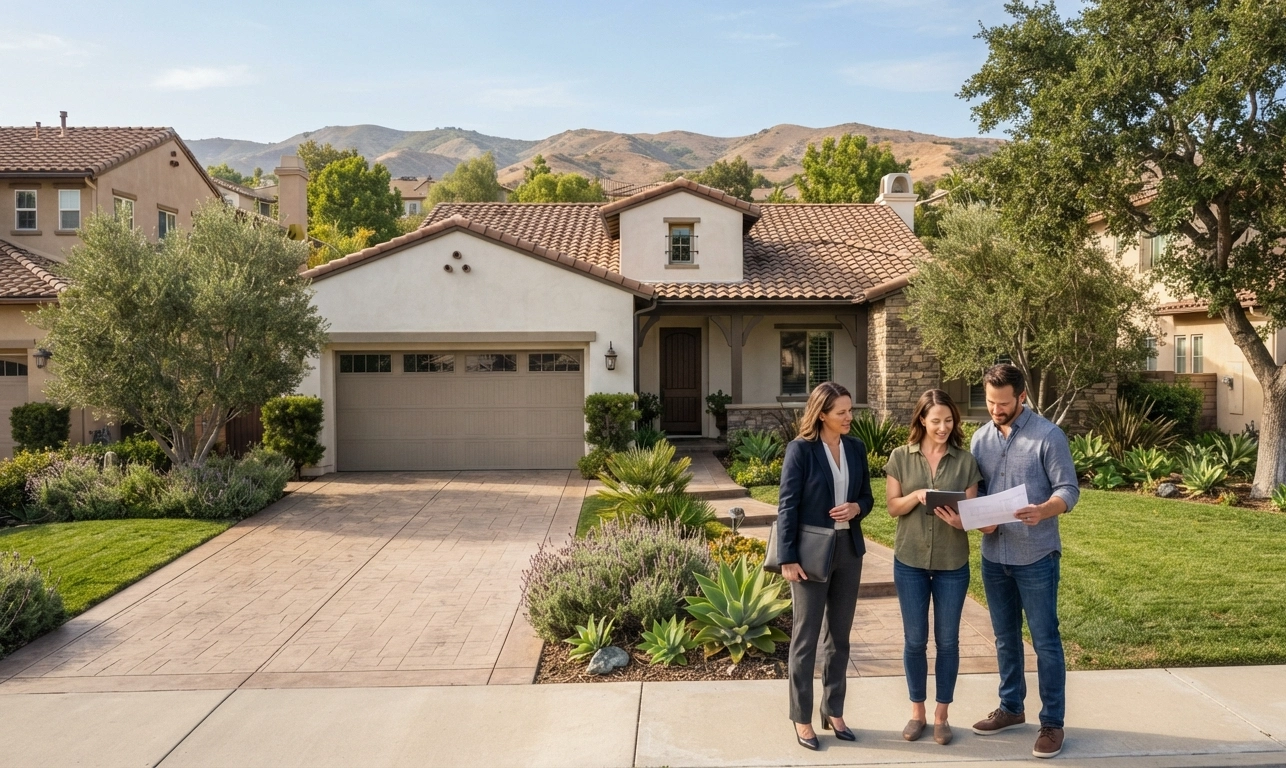 Home buyers viewing a house in Thousand Oaks