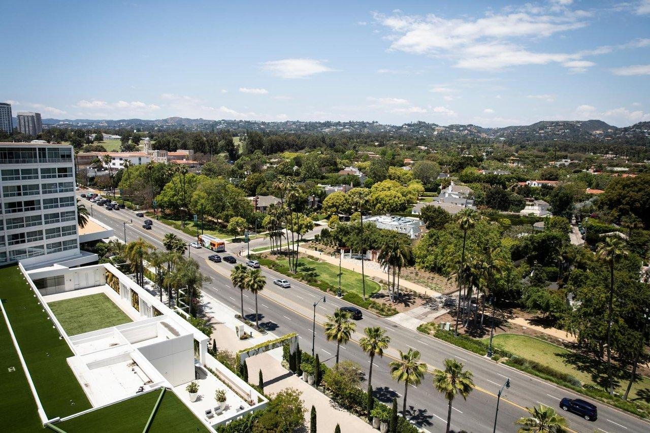 Residential neighborhoods and hills in Studio City, California