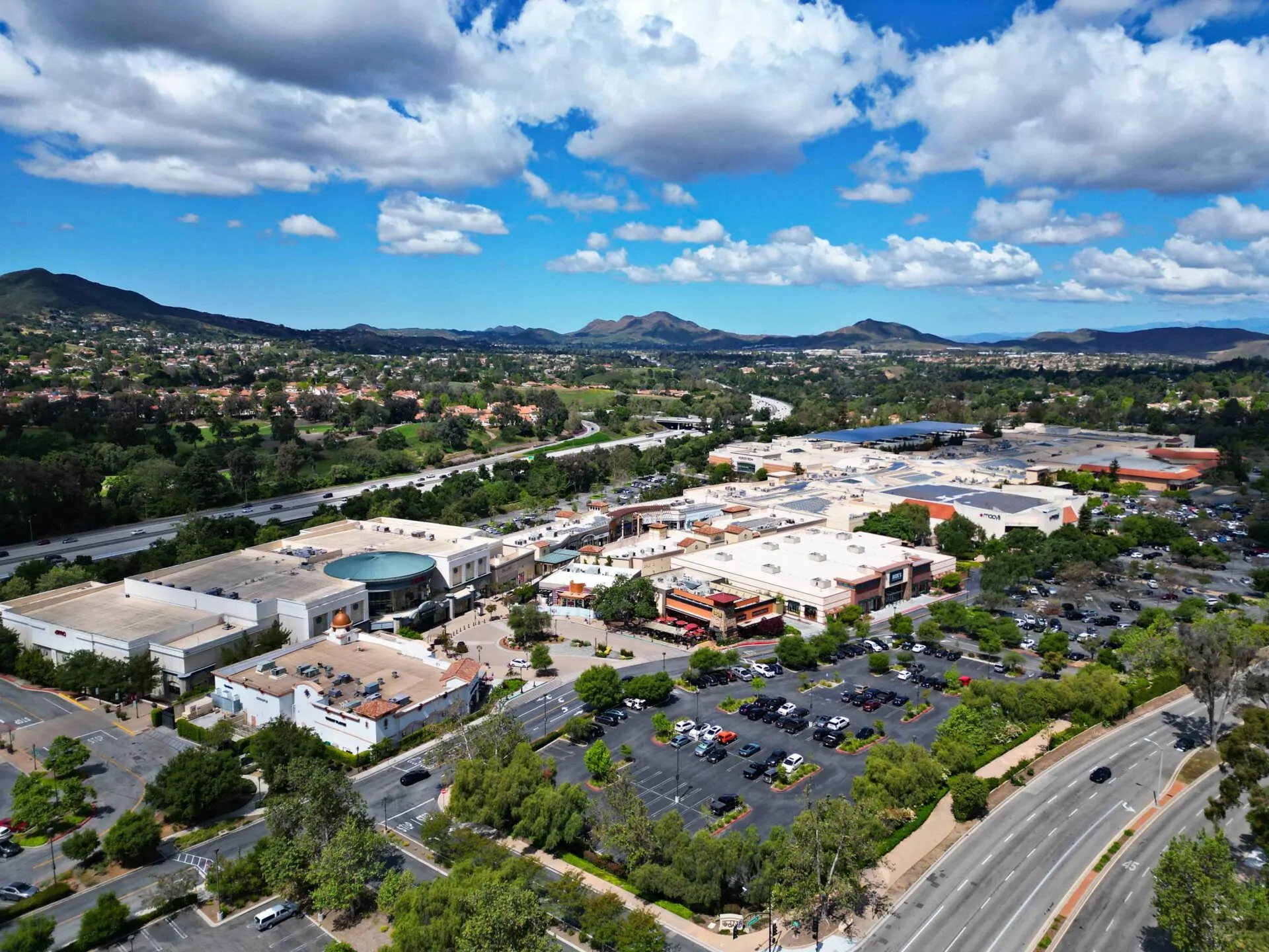 Aerial view of Thousand Oaks and surrounding Conejo Valley